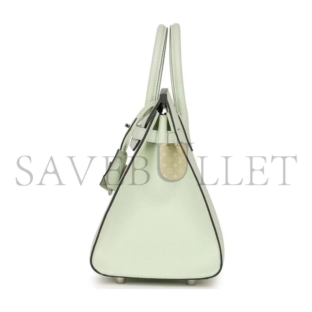H**mes master birkin 25 swift leather bubble green silver buckle bag h049362ck01 (25*20*13cm)